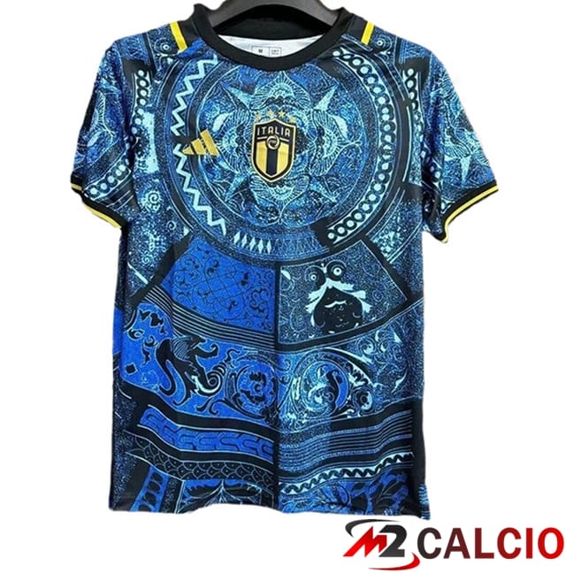 Maglie Calcio Personalizzate,Tute Calcio Squadre,Maglia Nazionale Italiana Calcio | Maglie Calcio Italia Edizione Speciale Blu 2024/2025