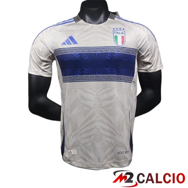 Maglie Calcio Personalizzate,Tute Calcio Squadre,Maglia Nazionale Italiana Calcio | Maglie Calcio Italia Versace Versione Bianco 2024/2025