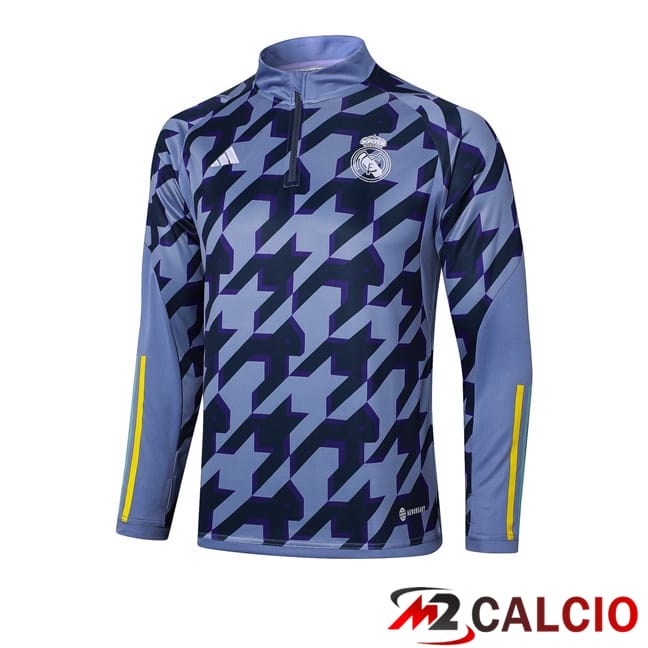 Maglie Calcio Personalizzate,Tute Calcio Squadre,Maglia Nazionale Italiana Calcio | Felpa Allenamento Real Madrid Blu 2024/2025