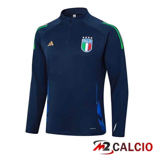 Maglie Calcio Personalizzate,Tute Calcio Squadre,Maglia Nazionale Italiana Calcio | Felpa Allenamento Italia Blu Reale 2024/2025