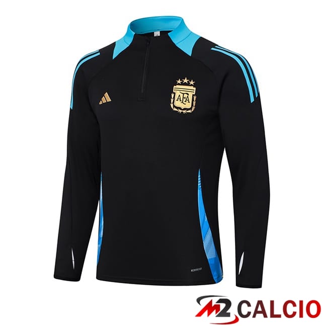 Maglie Calcio Personalizzate,Tute Calcio Squadre,Maglia Nazionale Italiana Calcio | Felpa Allenamento Argentina Nero 2024/2025