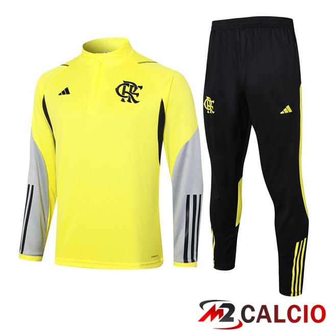 Maglie Calcio Personalizzate,Tute Calcio Squadre,Maglia Nazionale Italiana Calcio | Insieme Tuta Calcio Flamengo Giallo 2024/2025