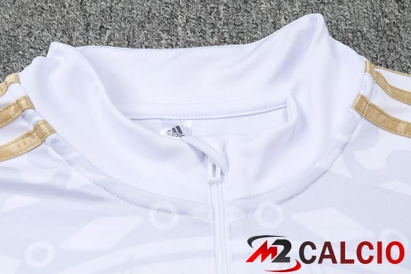 Insieme Tuta Calcio Real Madrid Bianco Giallo 2024/2025