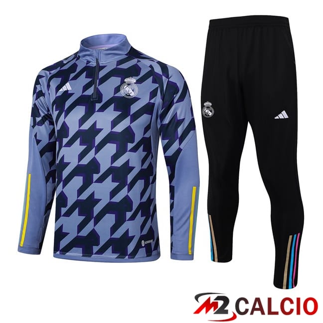 Maglie Calcio Personalizzate,Tute Calcio Squadre,Maglia Nazionale Italiana Calcio | Insieme Tuta Calcio Real Madrid Blu 2024/2025