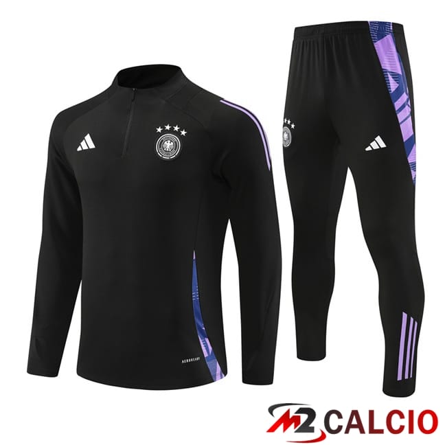 Maglie Calcio Personalizzate,Tute Calcio Squadre,Maglia Nazionale Italiana Calcio | Insieme Tuta Calcio Germania Nero 2024/2025