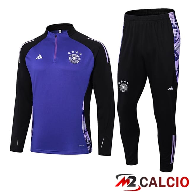 Maglie Calcio Personalizzate,Tute Calcio Squadre,Maglia Nazionale Italiana Calcio | Insieme Tuta Calcio Germania Viola 2024/2025