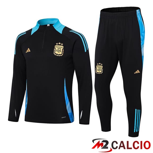 Maglie Calcio Personalizzate,Tute Calcio Squadre,Maglia Nazionale Italiana Calcio | Insieme Tuta Calcio Argentina Nero 2024/2025