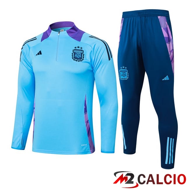 Maglie Calcio Personalizzate,Tute Calcio Squadre,Maglia Nazionale Italiana Calcio | Insieme Tuta Calcio Argentina Blu 2024/2025
