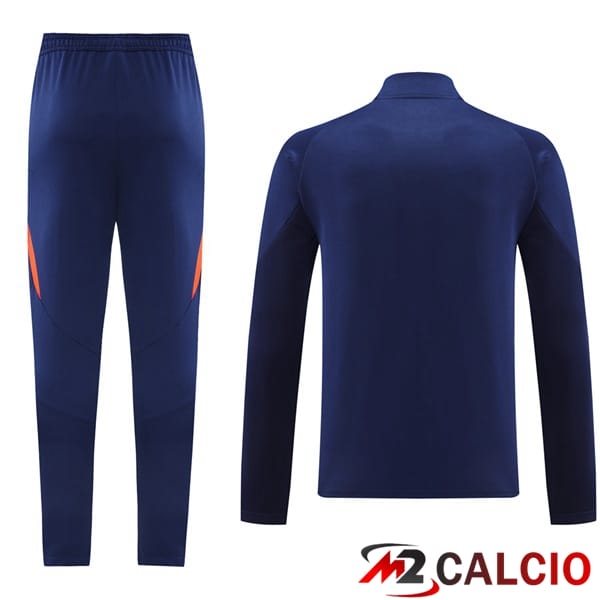 Insieme Tuta Calcio - Giacca Spagna Blu Reale 2024/2025