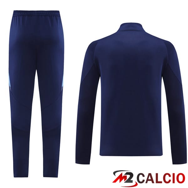 Insieme Tuta Calcio - Giacca Italia Blu Reale 2024/2025