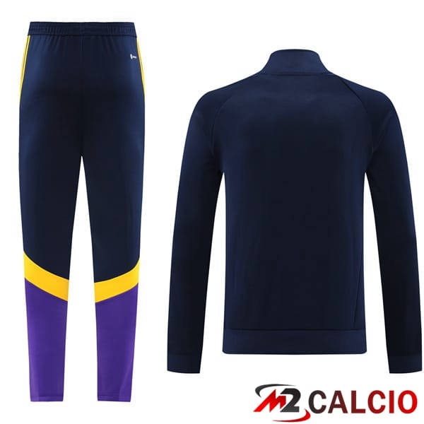 Insieme Tuta Calcio - Giacca Real Madrid Blu Reale Viola 2024/2025