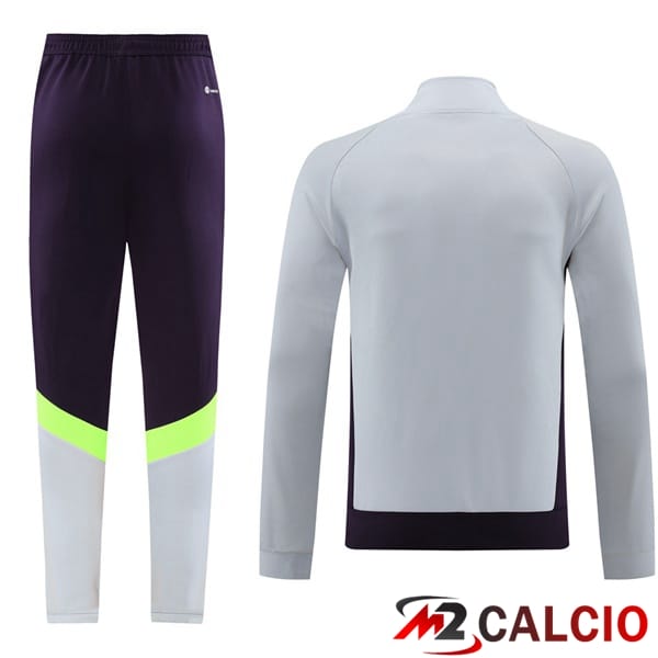 Insieme Tuta Calcio - Giacca Bayern Monaco Grigio Nero 2024/2025