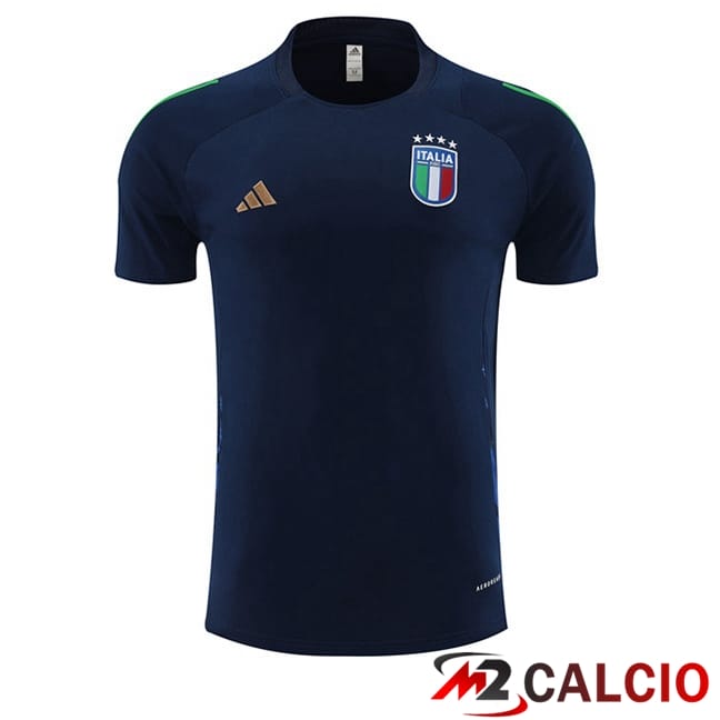 Maglie Calcio Personalizzate,Tute Calcio Squadre,Maglia Nazionale Italiana Calcio | T Shirt Allenamento Italia Blu Reale 2024/2025