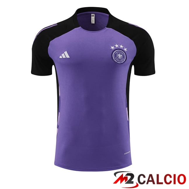 Maglie Calcio Personalizzate,Tute Calcio Squadre,Maglia Nazionale Italiana Calcio | T Shirt Allenamento Germania Viola 2024/2025