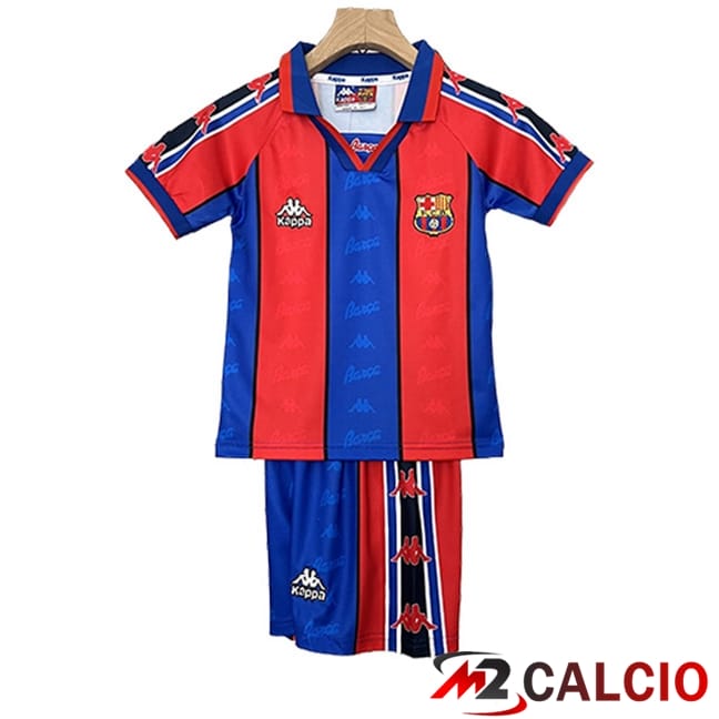 Maglie Calcio Personalizzate,Tute Calcio Squadre,Maglia Nazionale Italiana Calcio | Maglie Calcio FC Barcellona Retro Bambino Prima 1995/1997