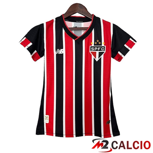 Maglie Calcio Personalizzate,Tute Calcio Squadre,Maglia Nazionale Italiana Calcio | Maglie Calcio Sao Paulo FC Donna Seconda 2024/2025