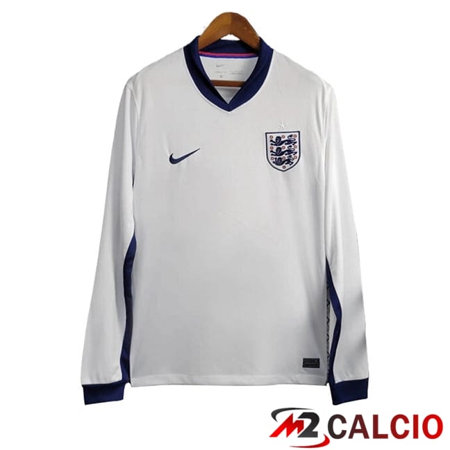 Maglie Calcio Personalizzate,Tute Calcio Squadre,Maglia Nazionale Italiana Calcio | Maglie Calcio Inghilterra Prima Manica Lunga UEFA Euro 2024