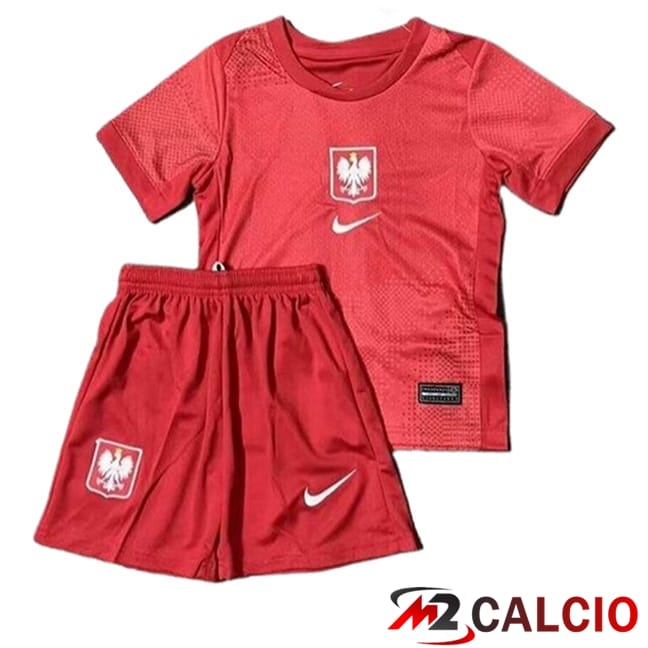 Maglie Calcio Personalizzate,Tute Calcio Squadre,Maglia Nazionale Italiana Calcio | Maglie Calcio Polonia Bambino Seconda 2024/2025