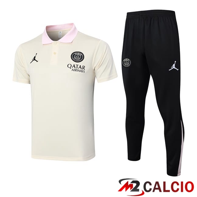 Maglie Calcio Personalizzate,Tute Calcio Squadre,Maglia Nazionale Italiana Calcio | Insieme Maglia Polo Paris PSG + Pantaloni Giallo 2024/2025