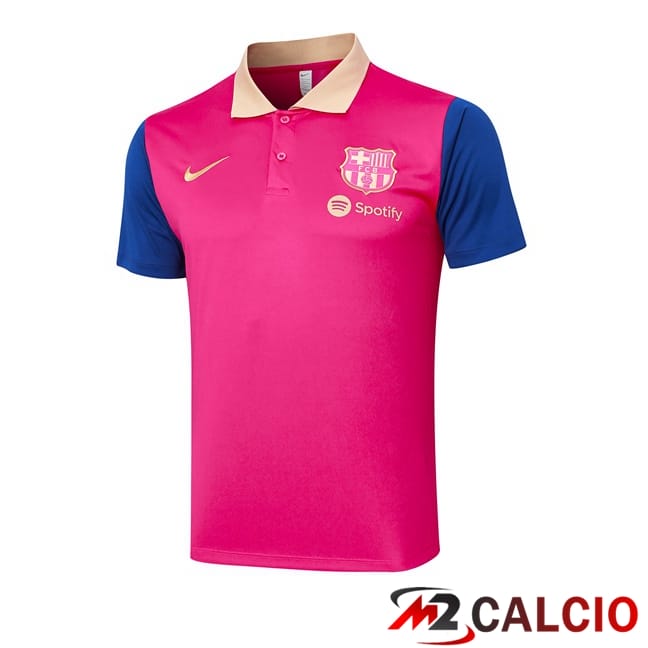 Maglie Calcio Personalizzate,Tute Calcio Squadre,Maglia Nazionale Italiana Calcio | Maglia Polo FC Barcellona Rosa 2024/2025