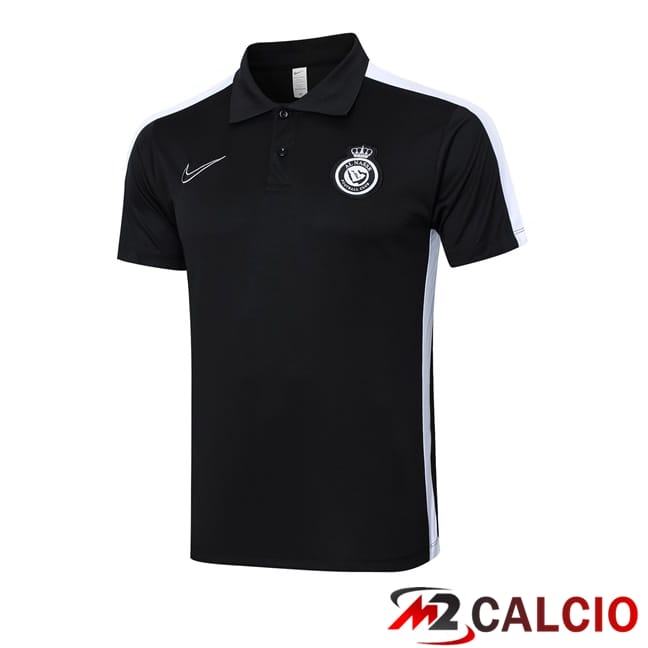 Maglie Calcio Personalizzate,Tute Calcio Squadre,Maglia Nazionale Italiana Calcio | Maglia Polo Al-Nassr FC Nero 2024/2025