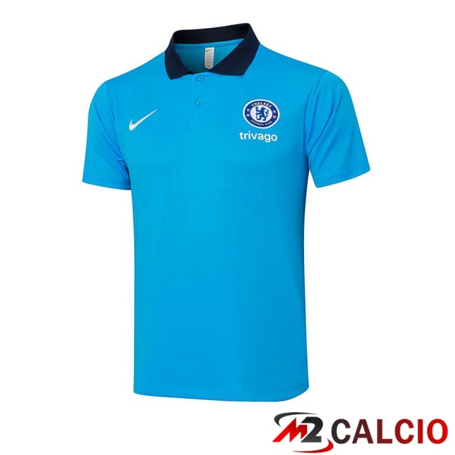 Maglie Calcio Personalizzate,Tute Calcio Squadre,Maglia Nazionale Italiana Calcio | Maglia Polo FC Chelsea Blu 2024/2025