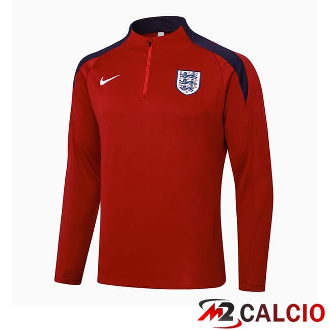 Maglie Calcio Personalizzate,Tute Calcio Squadre,Maglia Nazionale Italiana Calcio | Felpa Allenamento Inghilterra Rosso 2024/2025