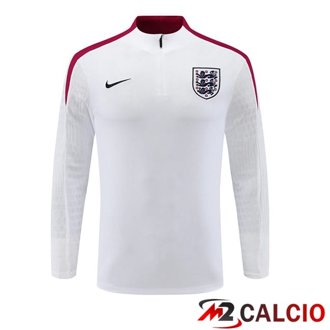 Maglie Calcio Personalizzate,Tute Calcio Squadre,Maglia Nazionale Italiana Calcio | Felpa Allenamento Inghilterra Bianco 2024/2025
