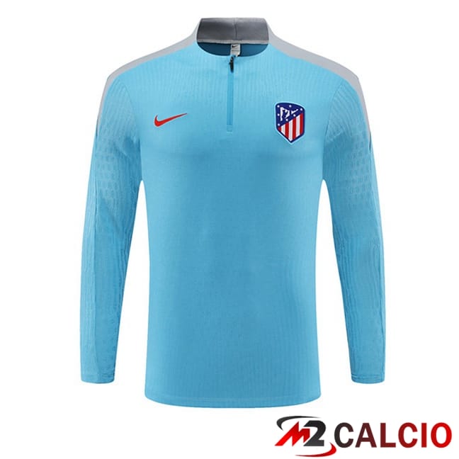 Maglie Calcio Personalizzate,Tute Calcio Squadre,Maglia Nazionale Italiana Calcio | Felpa Allenamento Atletico Madrid Blu 2024/2025