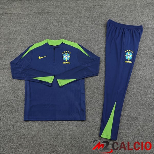 Insieme Tuta Calcio Brasile Blu Reale 2024/2025