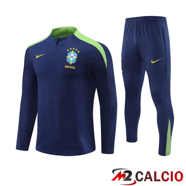 Maglie Calcio Personalizzate,Tute Calcio Squadre,Maglia Nazionale Italiana Calcio | Insieme Tuta Calcio Brasile Blu Reale 2024/2025