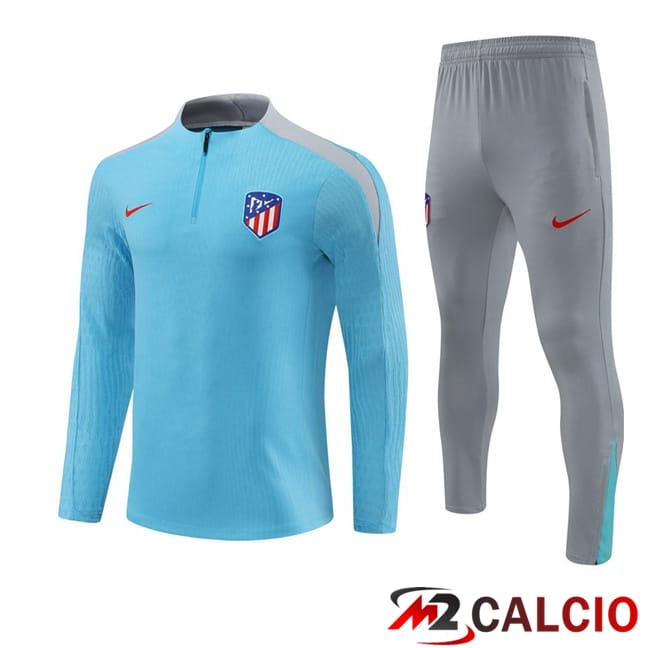 Maglie Calcio Personalizzate,Tute Calcio Squadre,Maglia Nazionale Italiana Calcio | Insieme Tuta Calcio Atletico Madrid Blu 2024/2025
