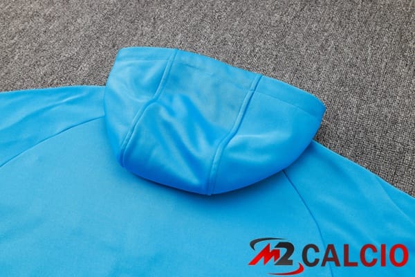 Tuta Calcio - Felpa Con Cappuccio Brasile Blu 2024/2025