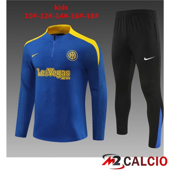 Maglie Calcio Personalizzate,Tute Calcio Squadre,Maglia Nazionale Italiana Calcio | Insieme Tuta Calcio Inter Milan Bambino Blu 2024/2025