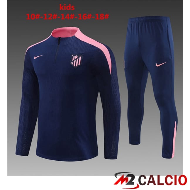 Maglie Calcio Personalizzate,Tute Calcio Squadre,Maglia Nazionale Italiana Calcio | Insieme Tuta Calcio Atletico Madrid Bambino Blu Reale 2024/2025