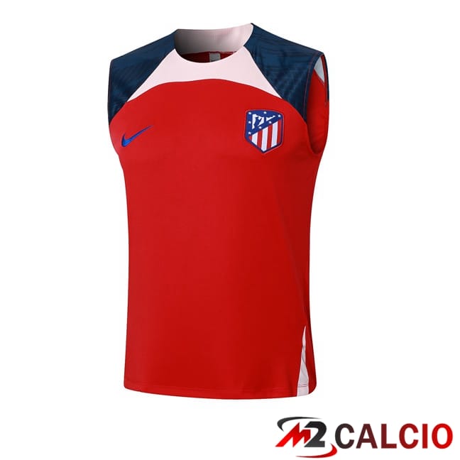 Maglie Calcio Personalizzate,Tute Calcio Squadre,Maglia Nazionale Italiana Calcio | Canotta Allenamento Atletico Madrid Rosso 2024/2025