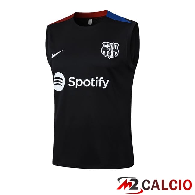 Maglie Calcio Personalizzate,Tute Calcio Squadre,Maglia Nazionale Italiana Calcio | Canotta Allenamento FC Barcellona Nero 2024/2025