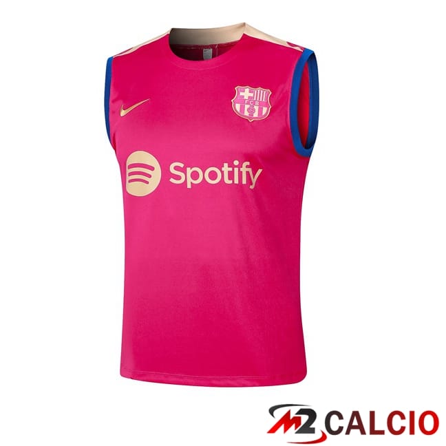 Maglie Calcio Personalizzate,Tute Calcio Squadre,Maglia Nazionale Italiana Calcio | Canotta Allenamento FC Barcellona Rosa 2024/2025