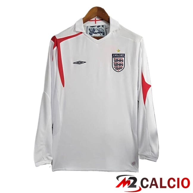 Maglie Calcio Personalizzate,Tute Calcio Squadre,Maglia Nazionale Italiana Calcio | Maglie Calcio Inghilterra Retro Prima Manica Lunga 2005