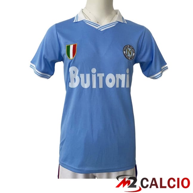 Maglie Calcio Personalizzate,Tute Calcio Squadre,Maglia Nazionale Italiana Calcio | Maglie Calcio SSC Napoli Retro Prima 1986/1987