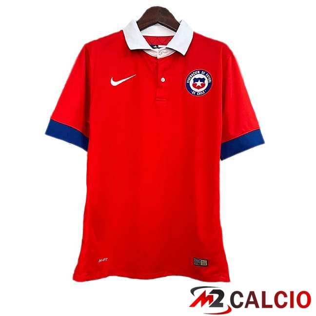 Maglie Calcio Personalizzate,Tute Calcio Squadre,Maglia Nazionale Italiana Calcio | Maglie Calcio Chile Retro Prima Rosso 2015-2016