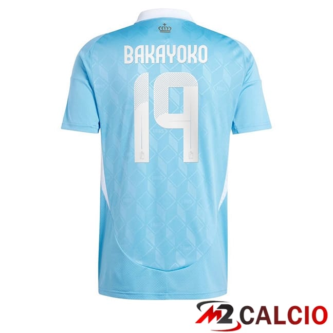 Maglie Calcio Personalizzate,Tute Calcio Squadre,Maglia Nazionale Italiana Calcio | Maglie Calcio Belgio (BAKAYOKO 19) Seconda UEFA Euro 2024