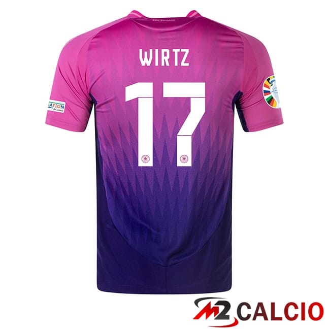 Maglie Calcio Personalizzate,Tute Calcio Squadre,Maglia Nazionale Italiana Calcio | Maglie Calcio Germania (WIRTZ 17) Seconda 2024/2025