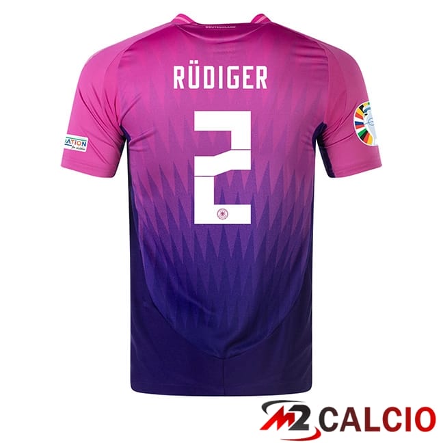 Maglie Calcio Personalizzate,Tute Calcio Squadre,Maglia Nazionale Italiana Calcio | Maglie Calcio Germania (RUDIGER 2) Seconda 2024/2025