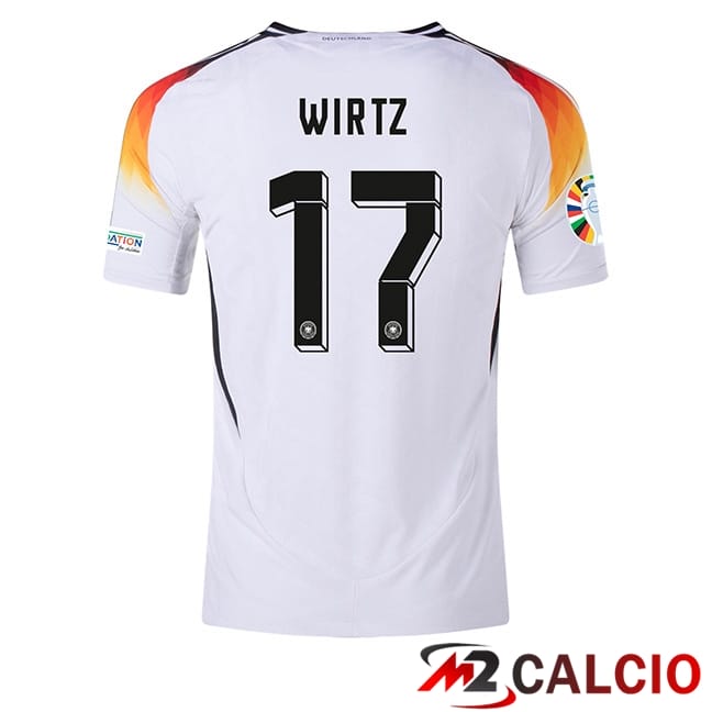 Maglie Calcio Personalizzate,Tute Calcio Squadre,Maglia Nazionale Italiana Calcio | Maglie Calcio Germania (WIRTZ 17) Prima 2024/2025