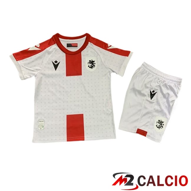 Maglie Calcio Personalizzate,Tute Calcio Squadre,Maglia Nazionale Italiana Calcio | Maglie Calcio Georgia Bambino Prima UEFA Euro 2024
