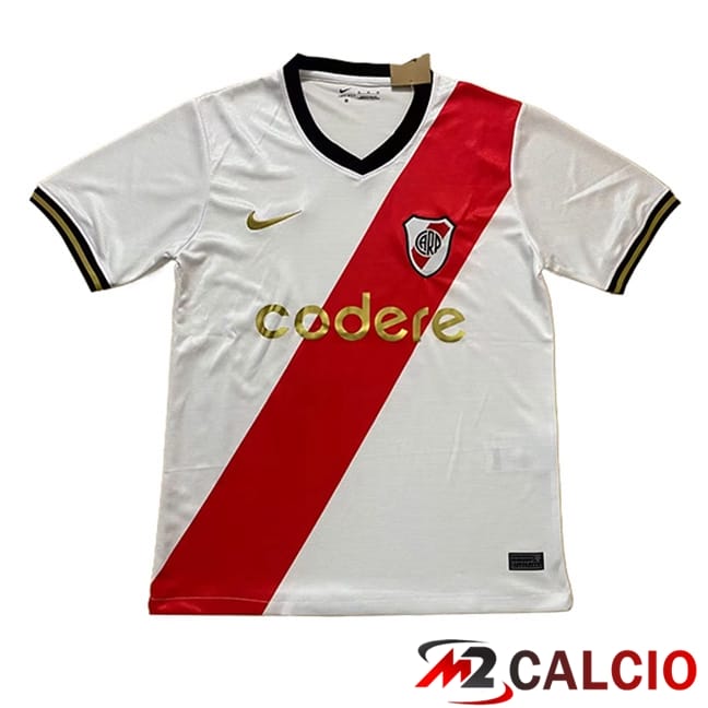 Maglie Calcio Personalizzate,Tute Calcio Squadre,Maglia Nazionale Italiana Calcio | Maglie Calcio River Plate Edizione Speciale Bianco 2024/2025
