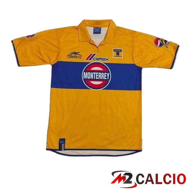 Maglie Calcio Personalizzate,Tute Calcio Squadre,Maglia Nazionale Italiana Calcio | Maglie Calcio Tigres UANL Retro Prima 2003/2004