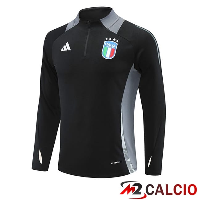Maglie Calcio Personalizzate,Tute Calcio Squadre,Maglia Nazionale Italiana Calcio | Felpa Allenamento Italia Nero 2024/2025