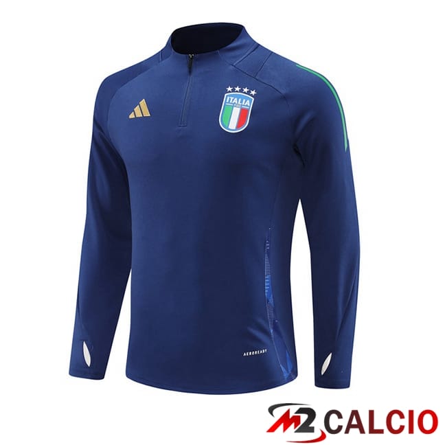 Maglie Calcio Personalizzate,Tute Calcio Squadre,Maglia Nazionale Italiana Calcio | Felpa Allenamento Italia Blu Reale 2024/2025